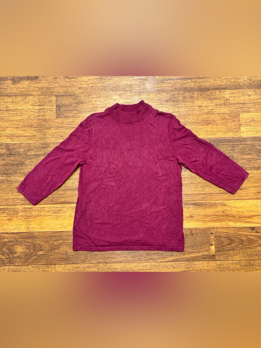 Joan Rivers women’s Berry-Magenta Mock Neck Top